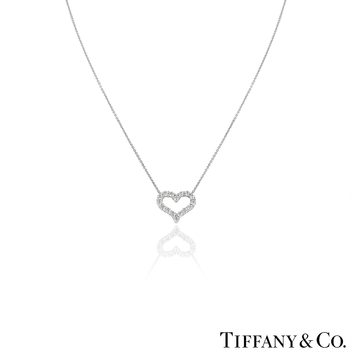 Tiffany & Co. Platinum Diamond Hearts Pendant 0.54ct TDW | Rich Diamonds